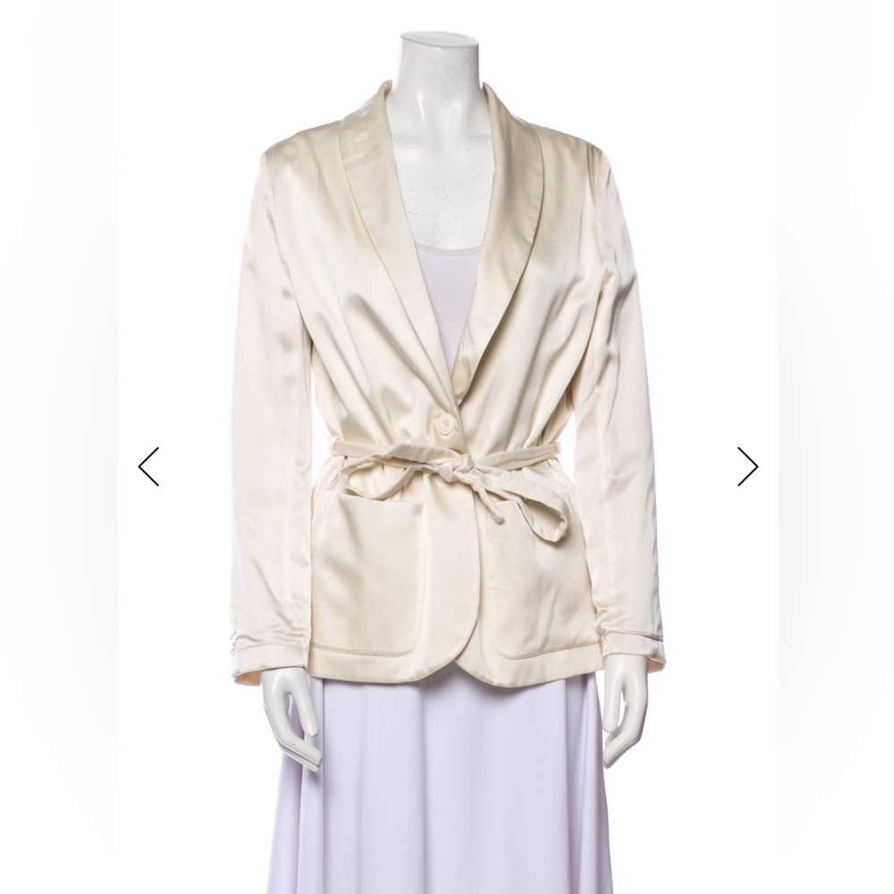 Raquel Allegra Women's White Blazer size 0 XS ivory cream